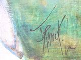 an image of a close up of a painting on a canvas