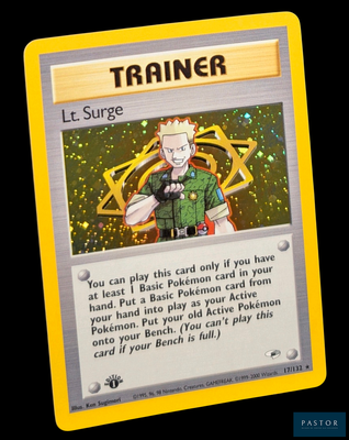 une photo d'une carte Pokémon sur laquelle figure le portrait d'une personne