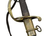 a close up of a sword with a tassel on it