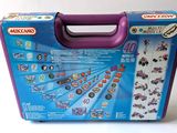 a purple case with a bunch of toys inside of it