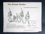 un dessin représentant un groupe d'hommes en uniforme
