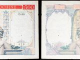 trois images différentes d'une femme sur un billet de banque, dont le recto représente un homme et une femme