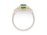 an emerald and diamond ring