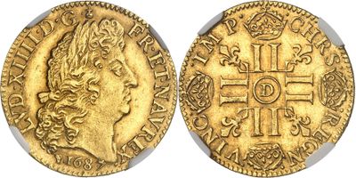 l'image d'une pièce d'or sur laquelle figure une tête de femme
