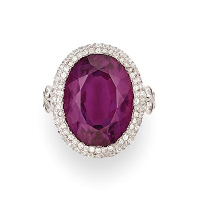 a ruby and diamond ring, by van cleef