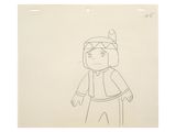 an image of a drawing of a person wearing a hat and jacket