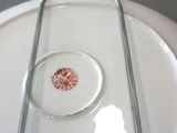 a white plate with a chain around it on a table