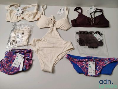 several underwear and underwear items are laid out on a table