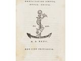 an old book with a drawing of an anchor on it