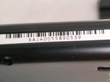 a close up of a cell phone with a barcode on it