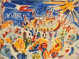 l'image d'un tableau avec beaucoup de couleurs différentes