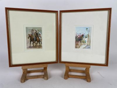 École méditerranéenne du XXès Cavaliers et ruelle