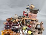 a pile of toy figurines sitting on a table