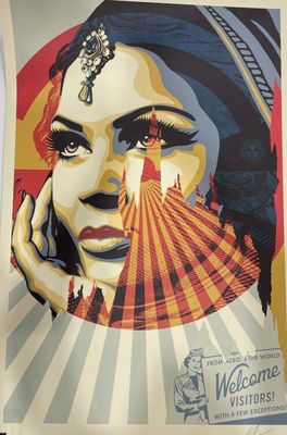 an image of a poster with a woman ' s face on it
