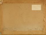 an image of a painting of a man sitting on a bench in front of a wall