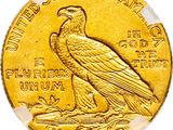 a close up of a gold coin with an eagle on it