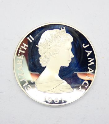 Pièce de 25 dollars en argent 925 °/°° Elizabeth II Jamaica … - Photo 1