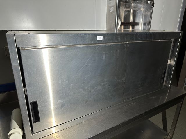 Placard neutre suspendu deux portes coulissantes tout inox 140x 3...
