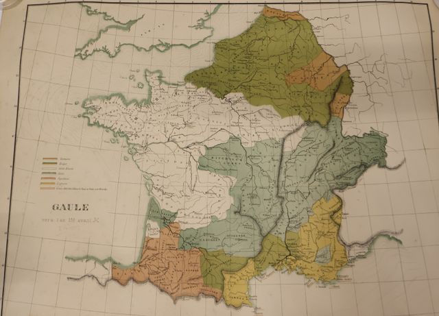 Carte de la Gaulle. 73 X 55 cm
