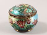 an image of a decorative box with flowers painted on it