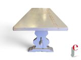 a small table with a metal top on a white background