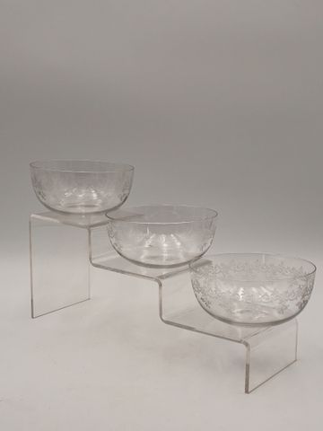 BACCARAT – Suite de trois coupelles en cristal 