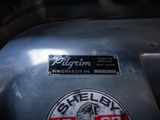 a close up of a motorcycle with a sticker on it