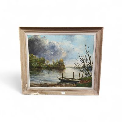 Robert LECOMPTE : "Bord de rivière".