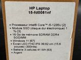 the back of a box with a label on it that says hp laptop 15, 0008n
