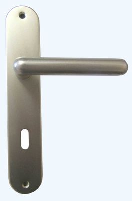 Poignée de porte béquille - Plaque longue - Finition métal b…