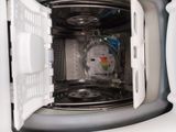 a microwave that has a clock inside of it