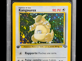 a close up of a pokemon trading card in a plastic holder