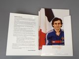 a book with a picture of a man in front of a canadian flag