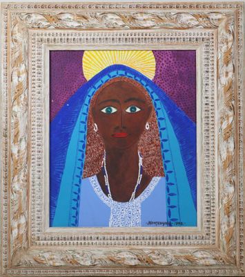 a painting of a woman with a crown on her head