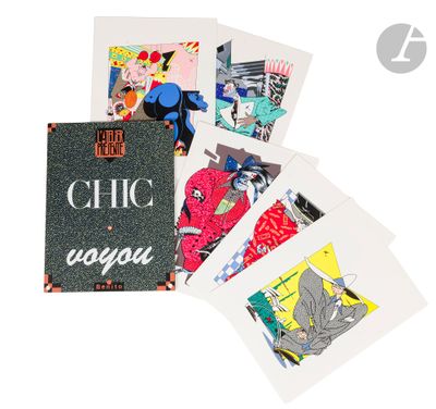 a group of cards with different designs on them on a white background