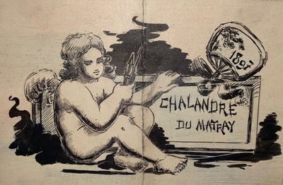 un dessin représentant une femme nue assise par terre