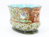 an image of a decorative vase with a bird on it