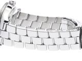 a watch that is sitting on a bracelet on a white surface