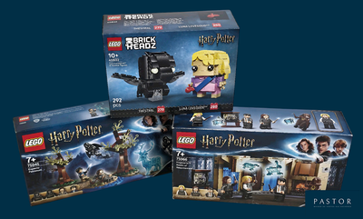 Les figurines Lego Harry Potter et Hermione sont dans leurs boîtes