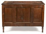 an old wooden chest on a white background