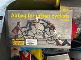 a box with a picture of a group of people riding bicycles
