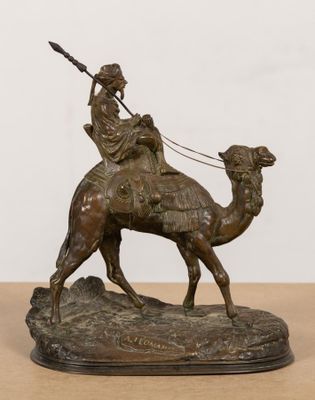 Agathon LÉONARD (1841-1923). Oriental à dos de chameau.