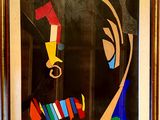 tableau représentant un homme et une femme dans une pièce où se trouve un miroir