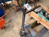a cart with tools on it in a warehouse