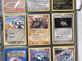 a lot of pokemon cards in this case