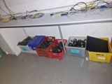 many boxes of wires and wires on the floor