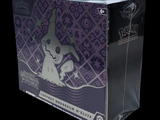 une boîte violette sur laquelle est représenté un chat