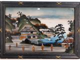 a picture of a painting on the wall of a house