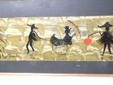 a picture of a picture of a man and a woman on a horse drawn carriage