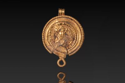 Pendentif Disque Romain EN OR À Haute Teneur EN Carats Avec …